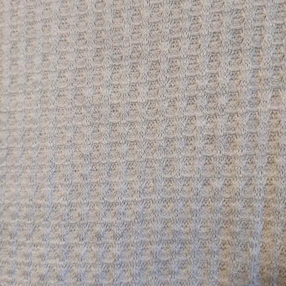 Nwt Cowl neck Waffle Crochet Sweater Top women XXL Ivory Oatmeal Pullover LS - Picture 7 of 9